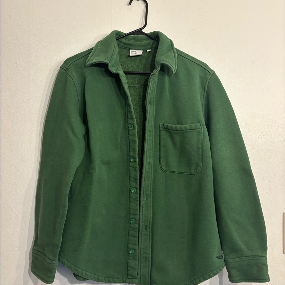 Aritzia TNA Cozy Fleece Boyfriend Shirt Jacket Small